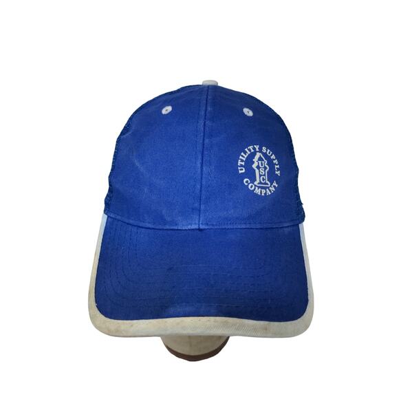 Utility Supply Company Mesh Back Strapback Hat Prime Cap Blue - Picture 1 of 10